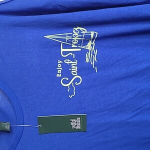 New! Wild Fable Womens XL Saint Tropez blue short sleeve graphic Tshirt